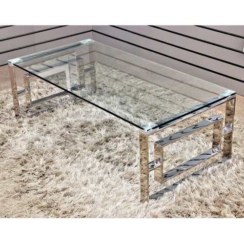 Rectangle glass coffee table - coffee,