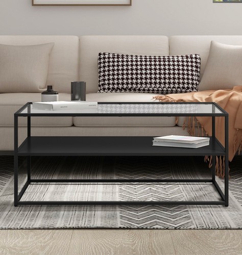 Black coffee table metal - coffee, table,