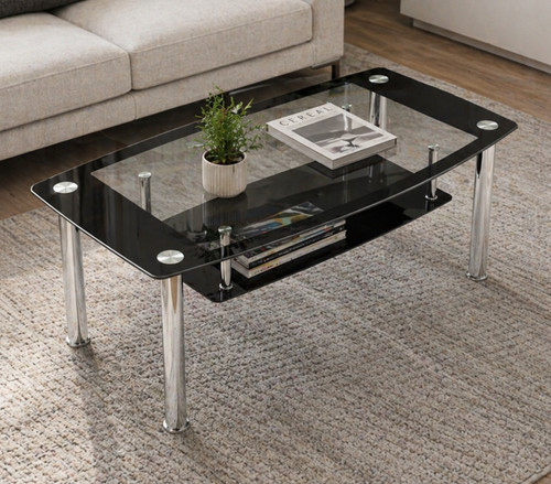 Black clear glass coffee - black,
