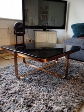 Black Glass Coffee Table with
