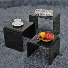 Modern Nest of 3 Bent Glass