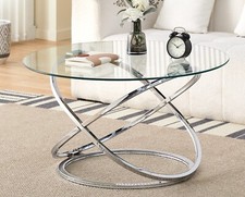 Round Abstract Tempered Glass