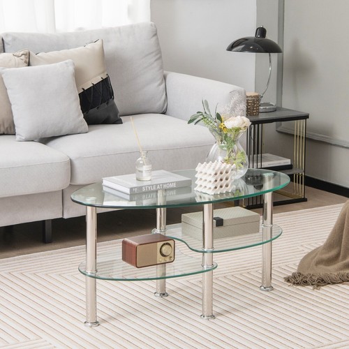 Glass coffee table for living - coffee,
