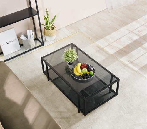 Smoked glass coffee table - table, 100
