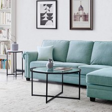 80CM Round Glass Coffee Table