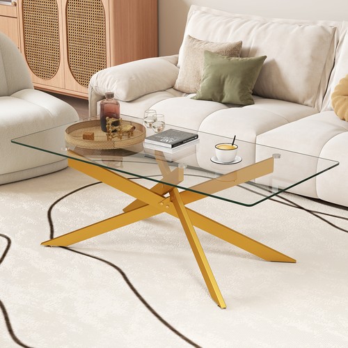 Glass coffee table - glass, rectangle