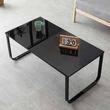 6mm Black Glass Coffee Table